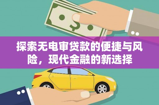 郁南探索无电审贷款的便捷与风险，现代金融的新选择