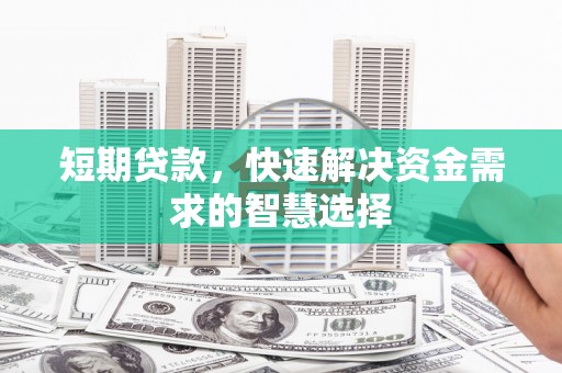 郁南短期贷款，快速解决资金需求的智慧选择