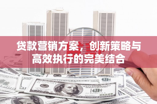 郁南贷款营销方案，创新策略与高效执行的完美结合