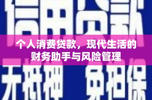 郁南个人消费贷款，现代生活的财务助手与风险管理