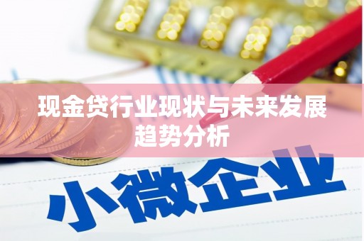 郁南现金贷行业现状与未来发展趋势分析