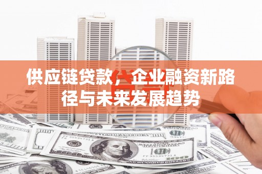 郁南供应链贷款，企业融资新路径与未来发展趋势