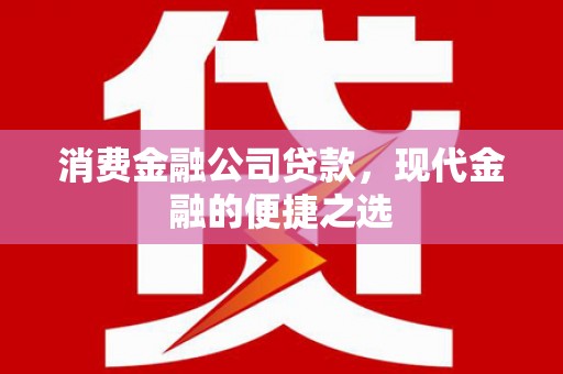 郁南消费金融公司贷款，现代金融的便捷之选