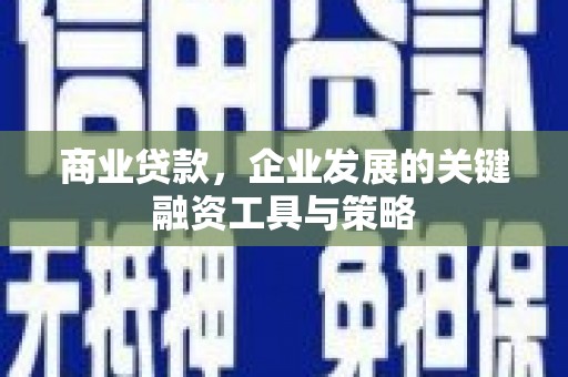 郁南商业贷款，企业发展的关键融资工具与策略