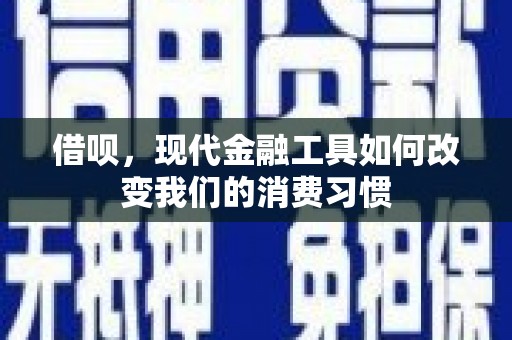 郁南借呗，现代金融工具如何改变我们的消费习惯