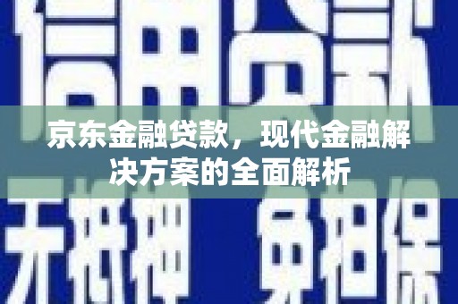 郁南京东金融贷款，现代金融解决方案的全面解析