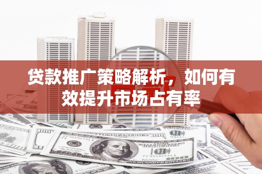 郁南贷款推广策略解析，如何有效提升市场占有率