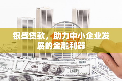 郁南银盛贷款，助力中小企业发展的金融利器