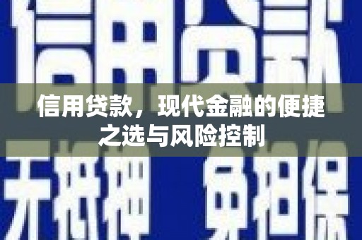 郁南信用贷款，现代金融的便捷之选与风险控制