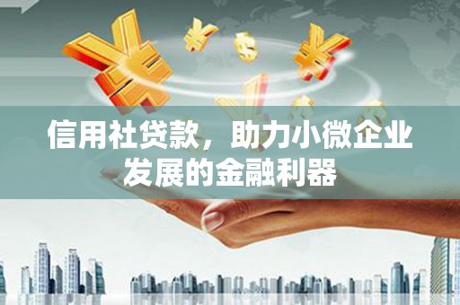 郁南信用社贷款，助力小微企业发展的金融利器