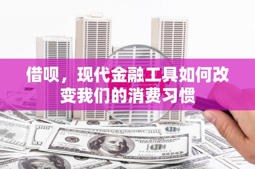 郁南借呗，现代金融工具如何改变我们的消费习惯