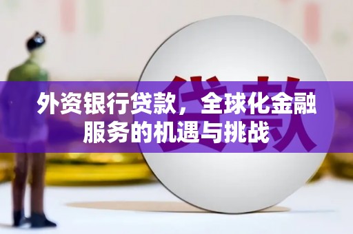 郁南外资银行贷款，全球化金融服务的机遇与挑战