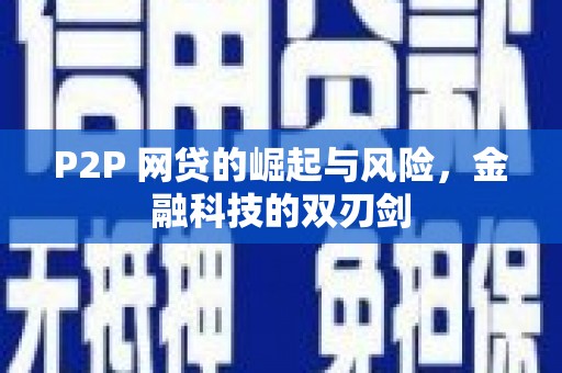 郁南P2P 网贷的崛起与风险，金融科技的双刃剑