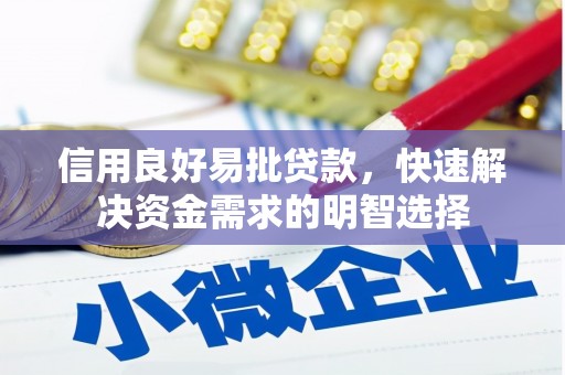 郁南信用良好易批贷款，快速解决资金需求的明智选择