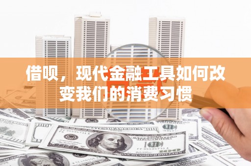 郁南借呗，现代金融工具如何改变我们的消费习惯