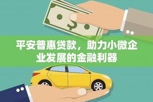 郁南平安普惠贷款，助力小微企业发展的金融利器