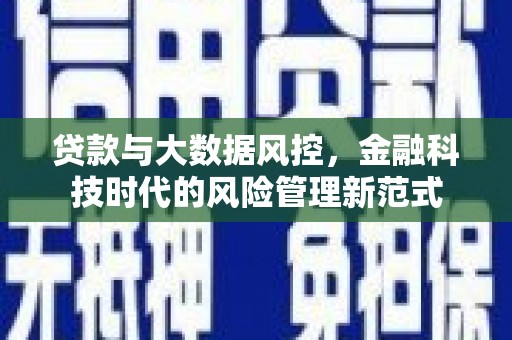 郁南贷款与大数据风控，金融科技时代的风险管理新范式