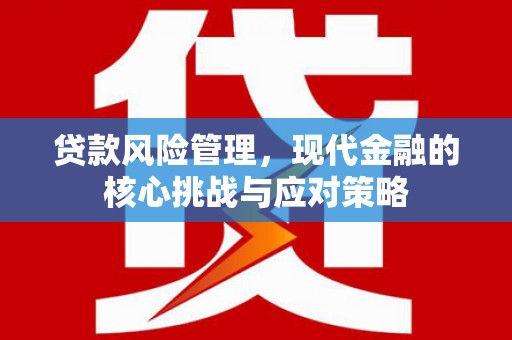 郁南贷款风险管理，现代金融的核心挑战与应对策略