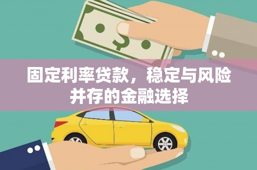 郁南固定利率贷款，稳定与风险并存的金融选择