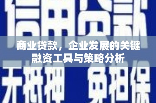 郁南商业贷款，企业发展的关键融资工具与策略分析