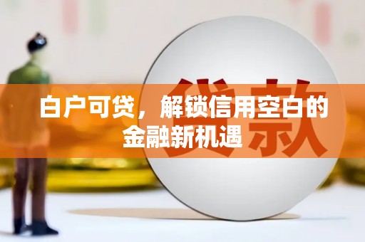 郁南白户可贷，解锁信用空白的金融新机遇