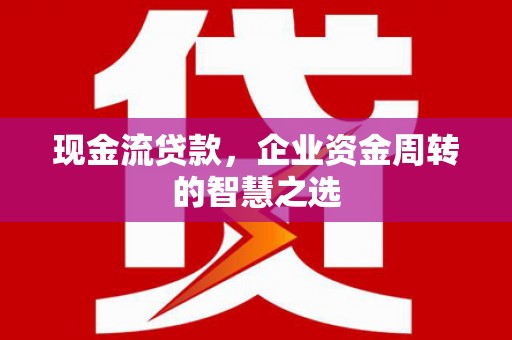 郁南现金流贷款，企业资金周转的智慧之选