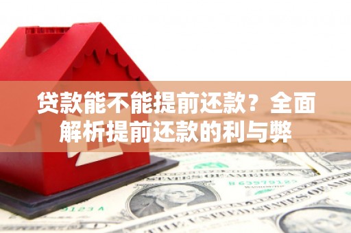郁南贷款能不能提前还款？全面解析提前还款的利与弊
