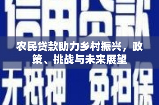 郁南农民贷款助力乡村振兴，政策、挑战与未来展望