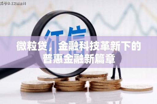 郁南微粒贷，金融科技革新下的普惠金融新篇章