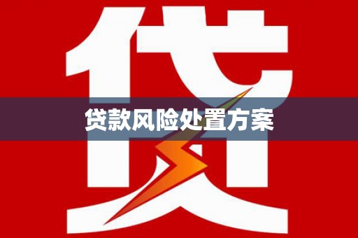 郁南贷款风险处置方案